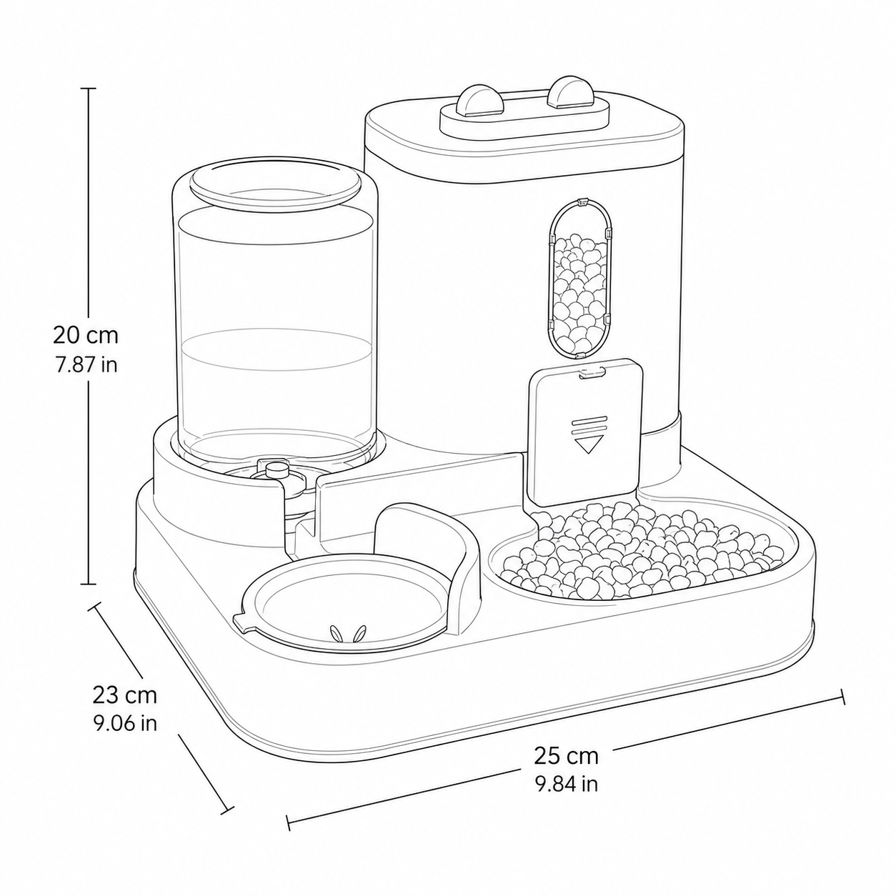 Pet Food and Water Dispenser for Dogs and Cats – Automatic Feeder