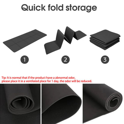 Foldable Yoga Mat | EVA Material | 3–6 mm Thickness | Lightweight & Non-Slip | 173x60 cm