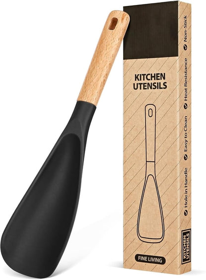 Versatile Cooking Spoon & Turner | Heat Resistant up to 230°C, BPA-Free Silicone | Gentle on Non-Stick Surfaces | 29×7 cm