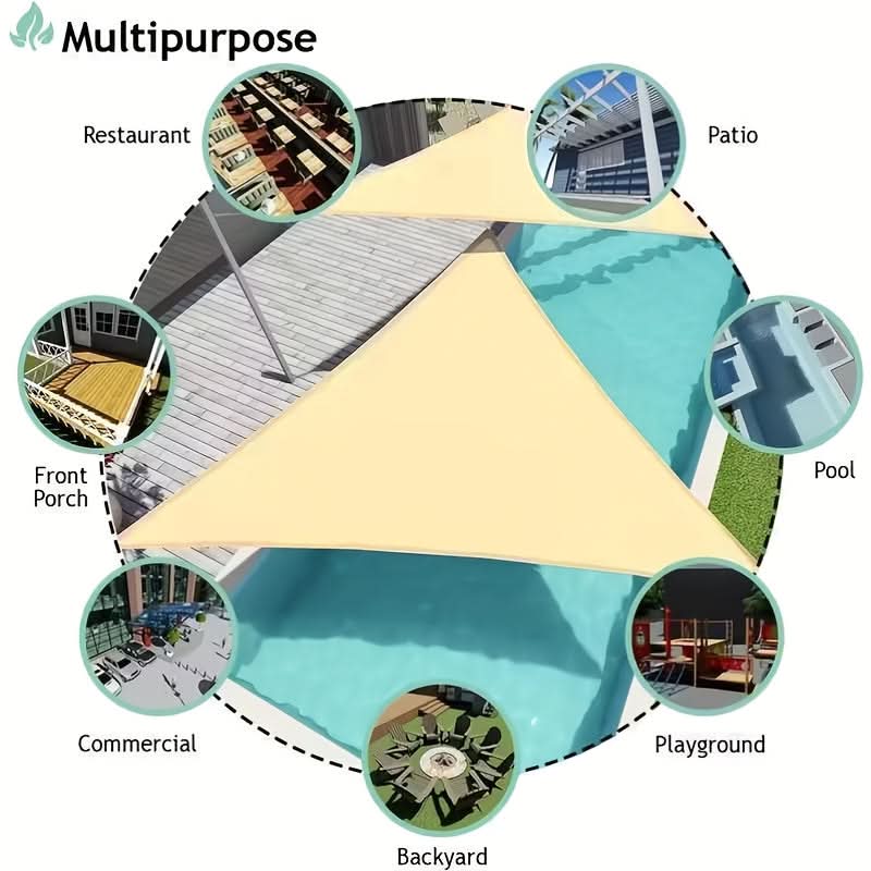Triangle Sun Shade Sail for Outdoor Use