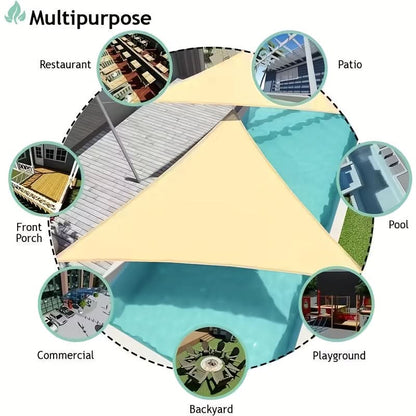 Triangle Sun Shade Sail for Outdoor Use