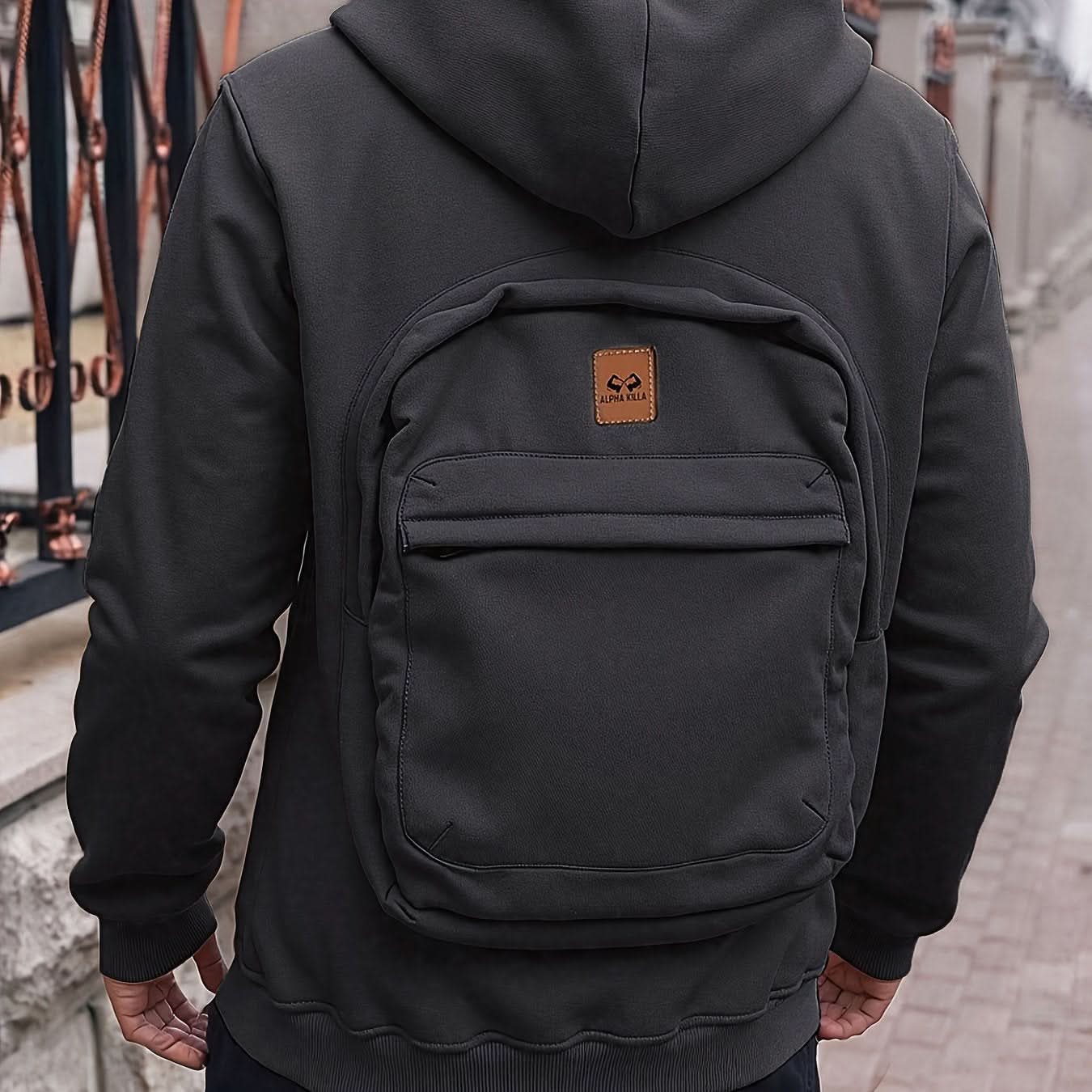 Hooded Jacket Backpack Combination