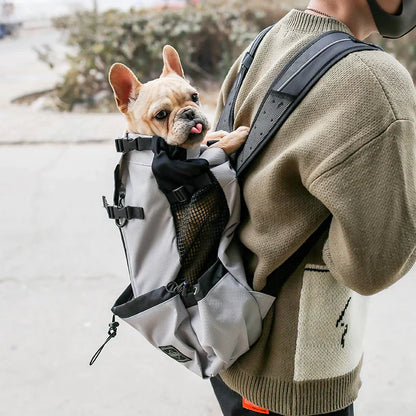 Medium Dog Backpack – Comfortable Carry Bag with Safety Strap & Storage Pockets