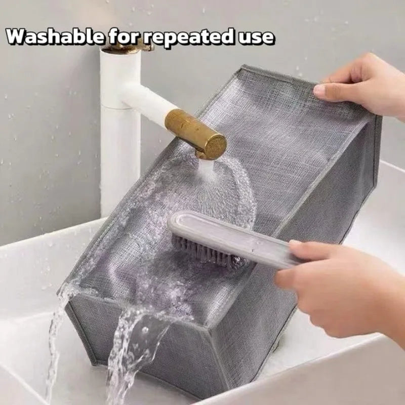 Foldable Clothes Organizer with 7-9 Compartments | Breathable Mesh Storage for Jeans & T-Shirts