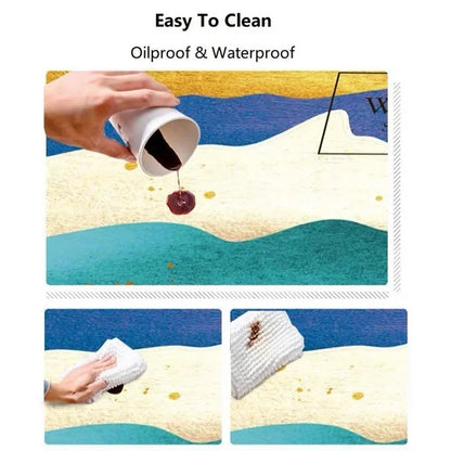 Washable Absorbent Carpet - SoftGrip Anti-slip Floor Rug for Any Area