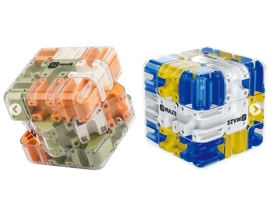 Interactive 3D Maze Challenge Cube for Kids