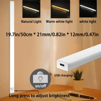 Smart LED Night Light with Motion Sensor, USB Rechargeable and Dimmable