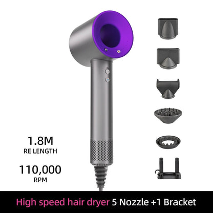 Ion Hair Dryer with Smart Temperature Control – 200 Million Negative Ions – 110,000 RPM