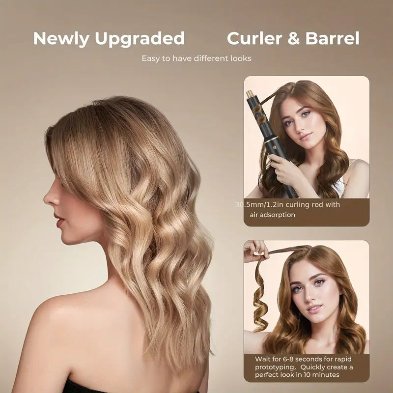 5-in-1 Hair Styling Kit - Hair Dryer, Curling Iron and Straightening Brush