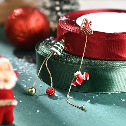 Festive Santa Claus Drop Earrings for Holiday Cheer