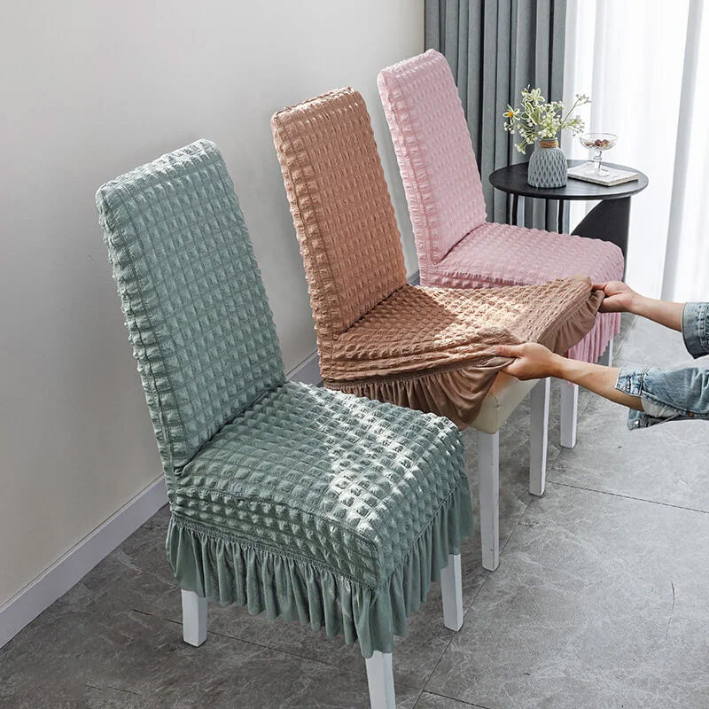 Elegant Ruffled Stretch Chair Protectors