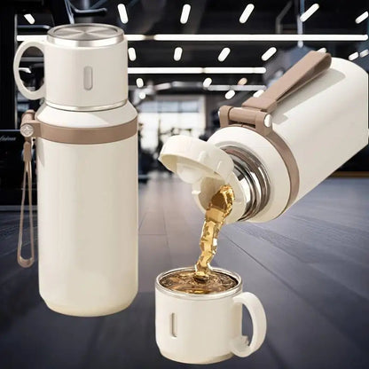 600ml Stainless Steel Travel Mug | Leak-Proof Thermos for Coffee & Tea