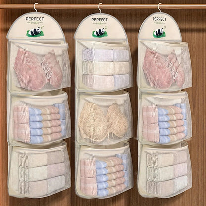 Hanging Closet Organizer with 3-Tier Mesh Storage – Breathable Solution