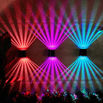 GlowGuard – Solar-Powered Outdoor Wall Lights with 4 LEDs