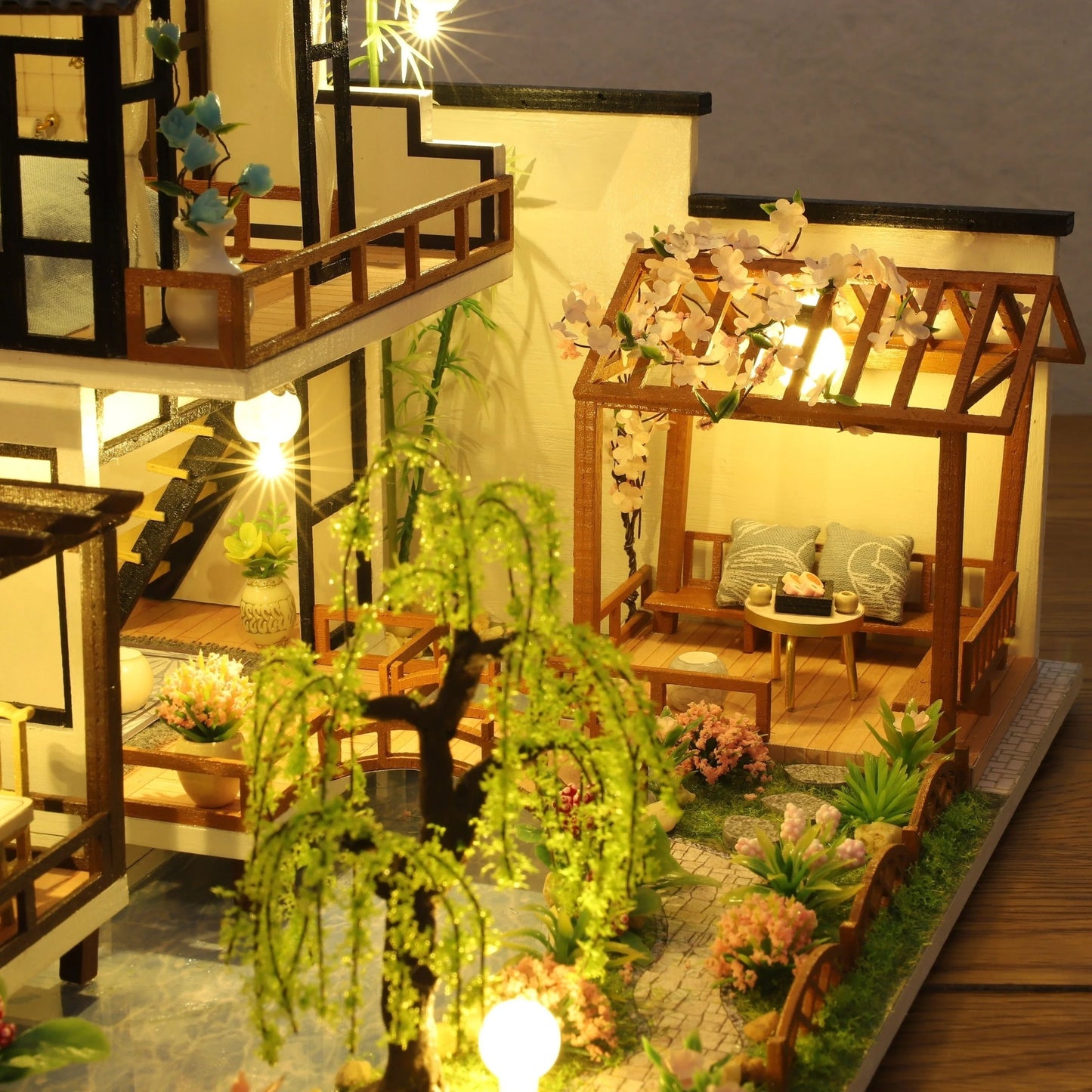 DIY Miniature Wooden House Model Kit – 3D Self-Build Craft Set for Teens and Adults – Perfect Gift Idea