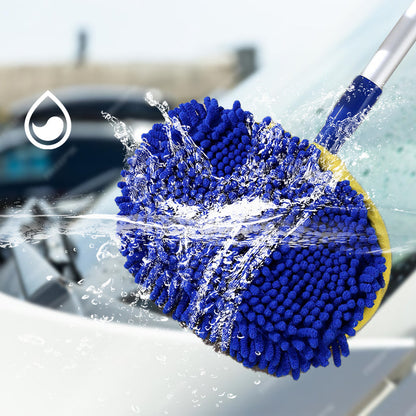 Extendable Car Cleaning Mop 57–115 cm | Scratch-Free Microfiber Head | Lightweight & Sturdy | Extra Mop Included