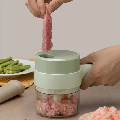Effortless Manual Vegetable & Herb Chopper | Pull String Cutter