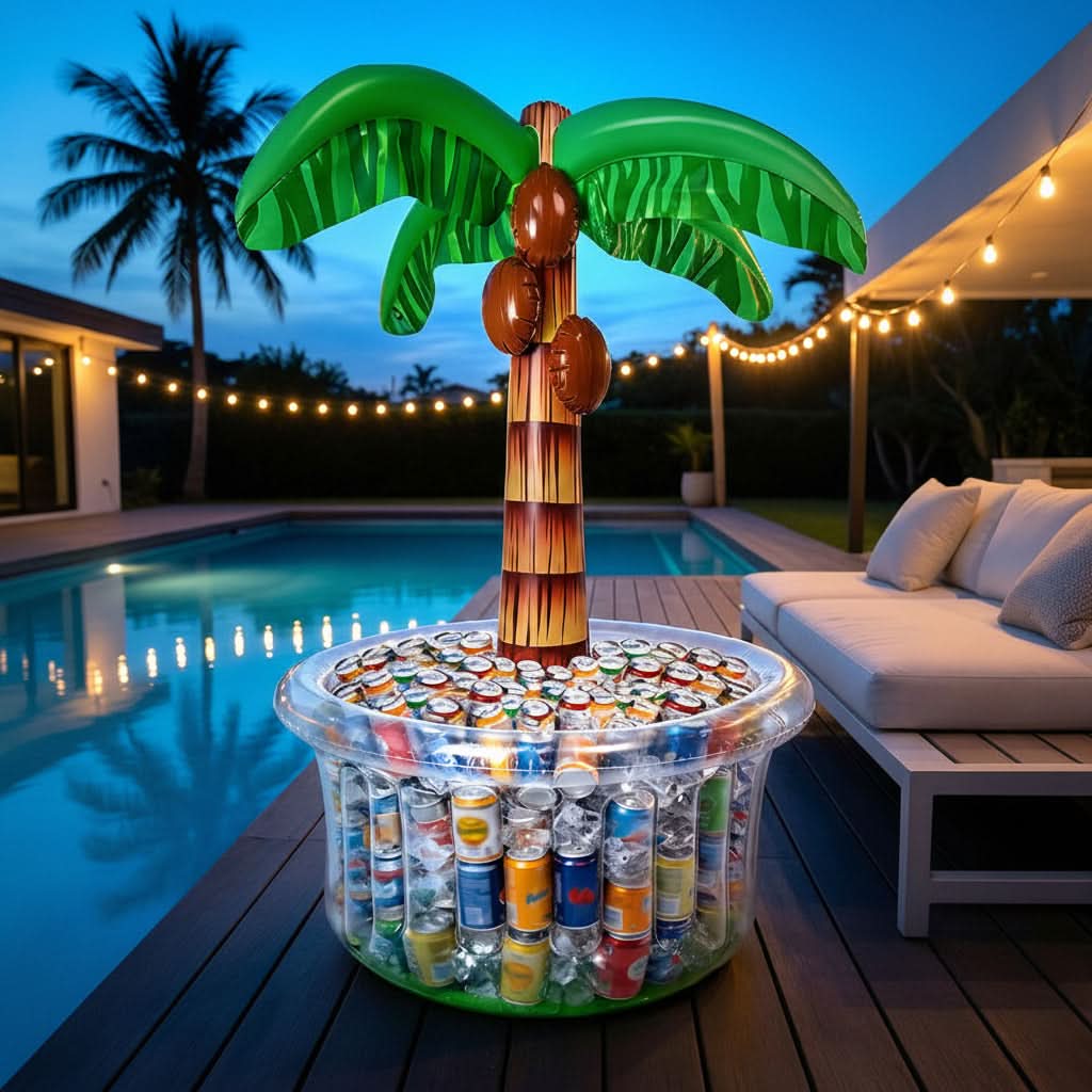 Inflatable Ice Bucket Cooler in Coconut Tree Design