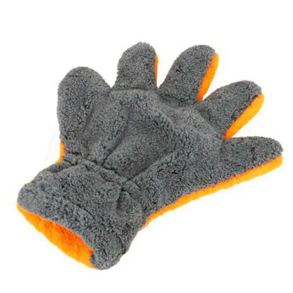 Dual-Sided Microfiber Car Wash Glove | Scratch-Free 5-Finger Design