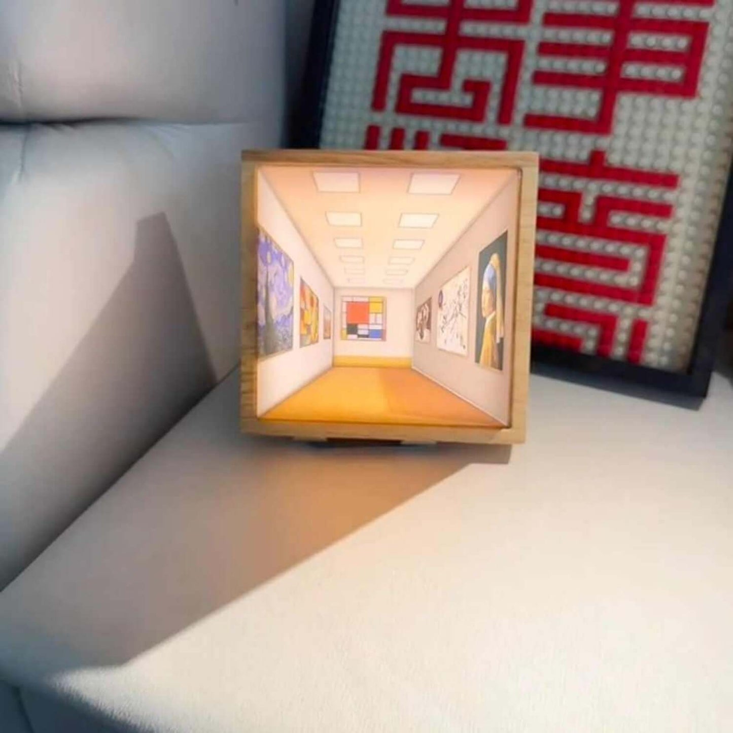Creative 3D Night Light – Modern Gallery Bedside Lamp with Sunshine Design