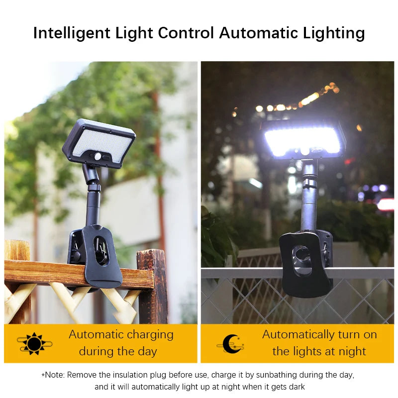 Solar Outdoor Light with Motion Sensor | 360° Adjustable | Four Lighting Modes | Weatherproof & USB Rechargeable | Security Illumination
