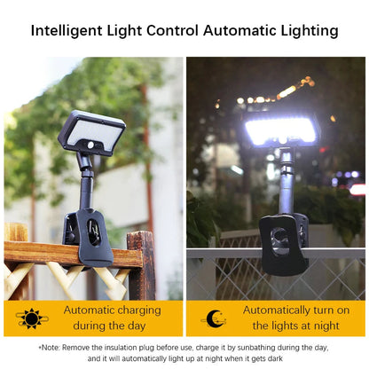 Solar Outdoor Light with Motion Sensor | 360° Adjustable | Four Lighting Modes | Weatherproof & USB Rechargeable | Security Illumination