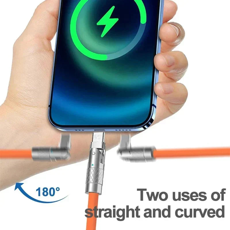 Quick Charge Cable with 180° Rotating Connector