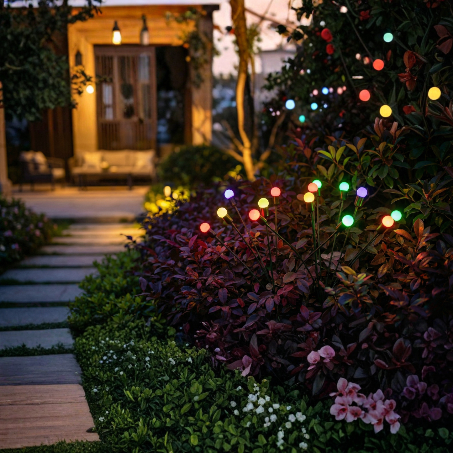 Luminous Solar Garden Lights with Starburst Glow | Eco-Friendly Outdoor Lighting