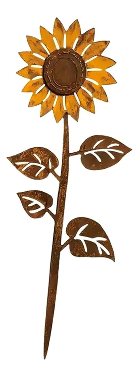 Garden Stake Sunflower | Metal | Rustic Design | 3D Flower for Outdoor Décor