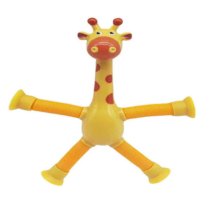 Stretchy Giraffe Toy with Suction Cup - Flexible Animal Plaything