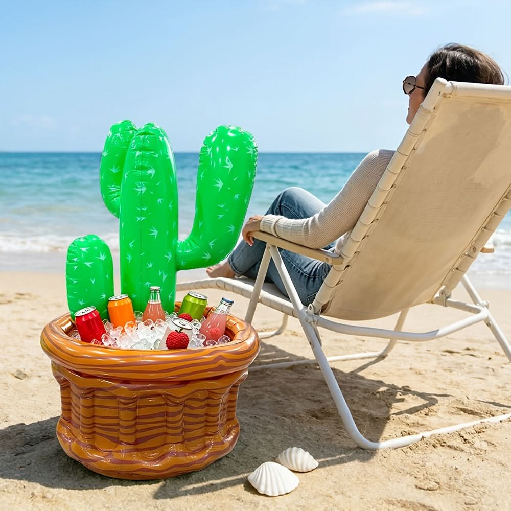 Inflatable Cactus Beverage Cooler for Parties