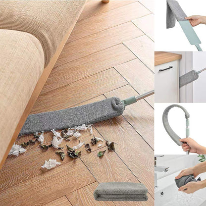 Slim Reach Dusting Wand | Microfiber Cleaning Brush with Steel Handle | Eco-Friendly