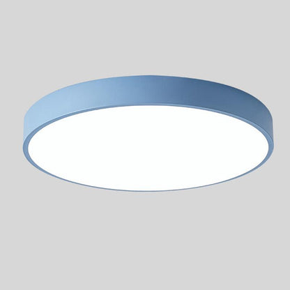 Nordic Style Circular LED Ceiling Light in Wooden Finish
