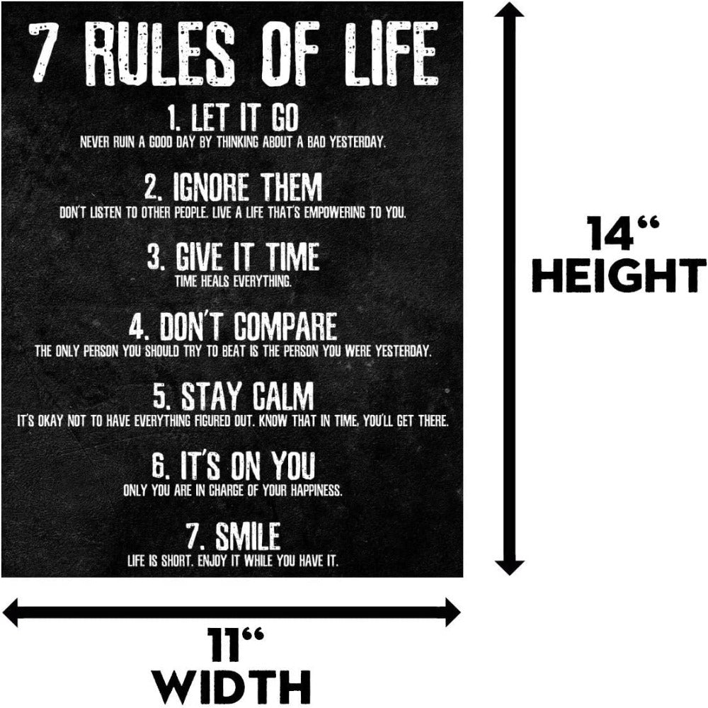 Elevate Your Space with the 7 Life Principles Poster