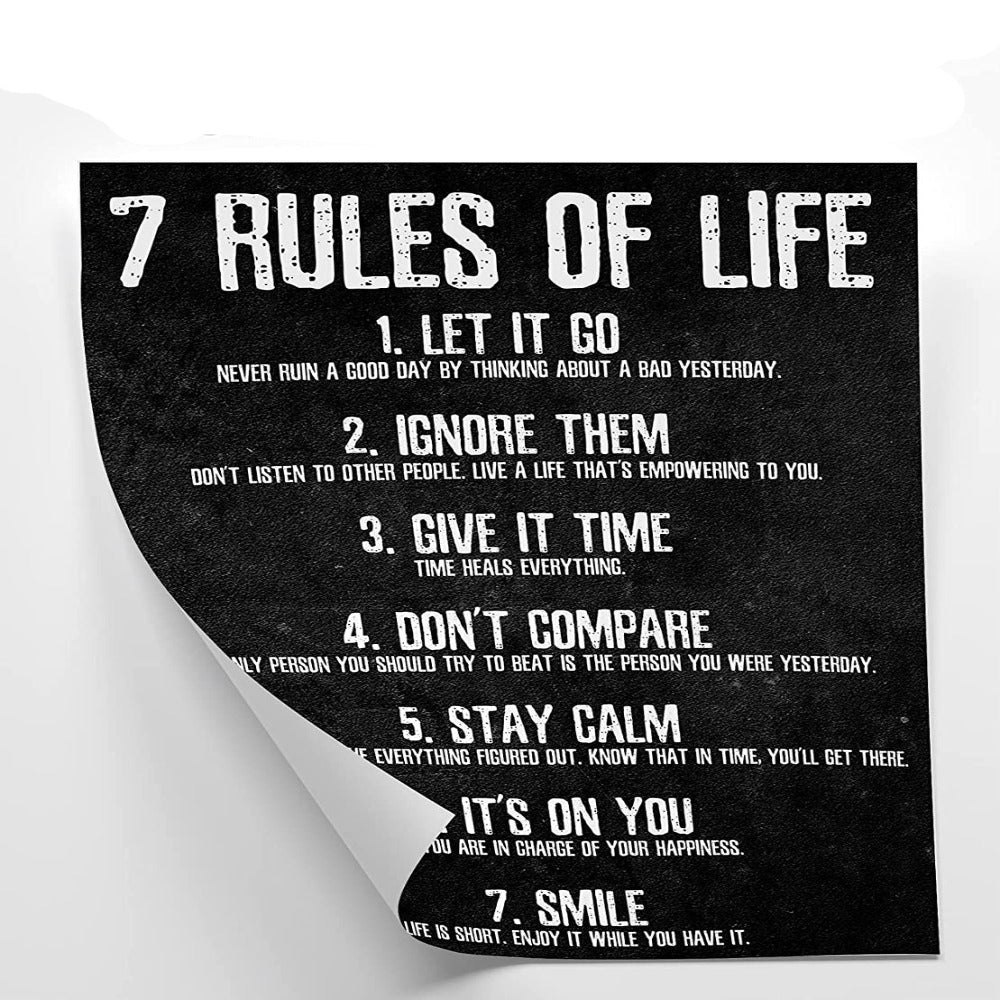 Elevate Your Space with the 7 Life Principles Poster