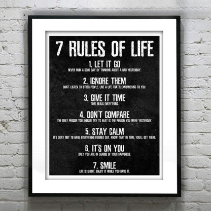 Elevate Your Space with the 7 Life Principles Poster
