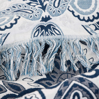 Chic Cotton Tassel Throw for Elegant Living Spaces