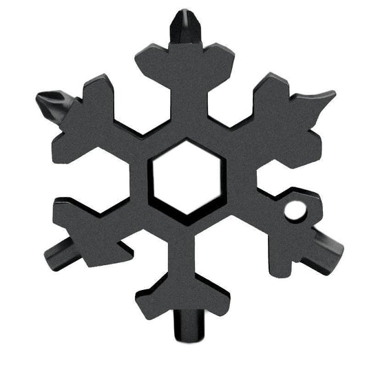 Compact 18-in-1 Stainless Steel Snowflake Multi-Tool