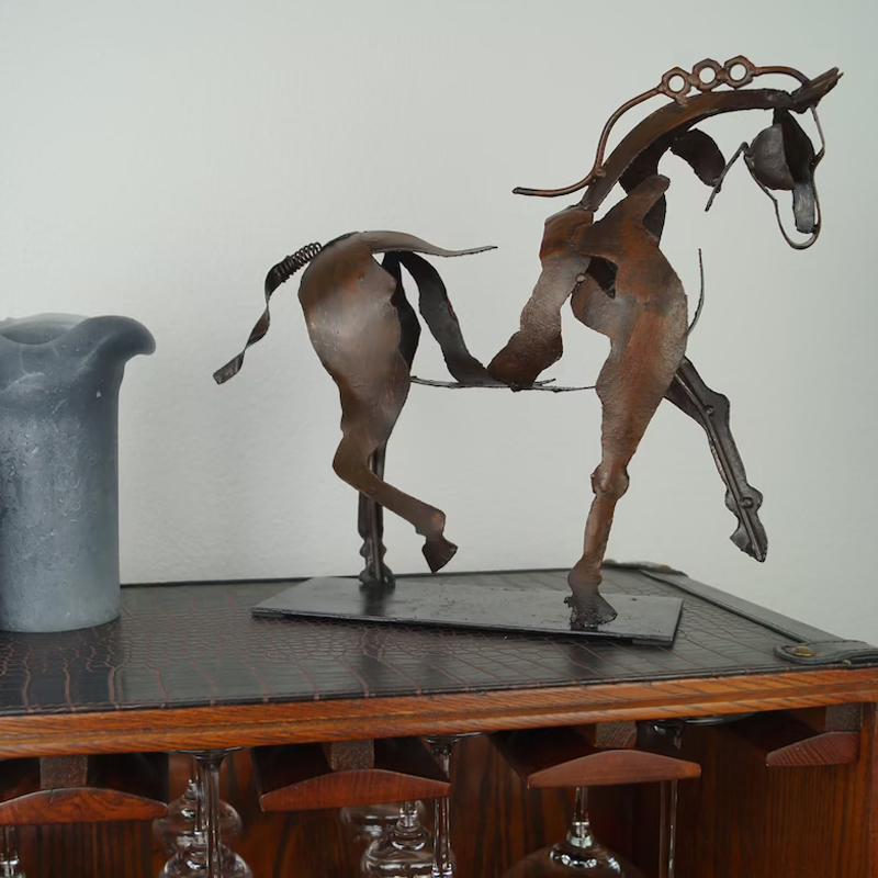 Adonis Horse Sculpture in Metal – Handmade Artwork