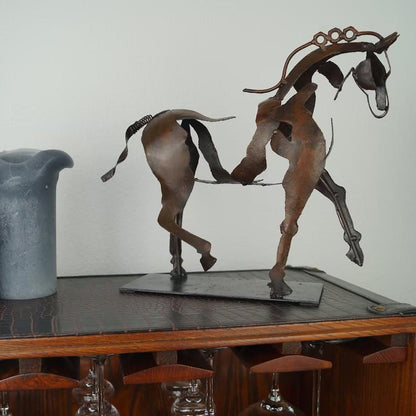 Adonis Horse Sculpture in Metal – Handmade Artwork