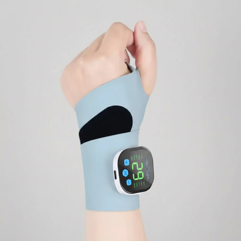 Cordless EMS Wrist Brace with Vibration – 10 Massage Settings & USB Rechargeable