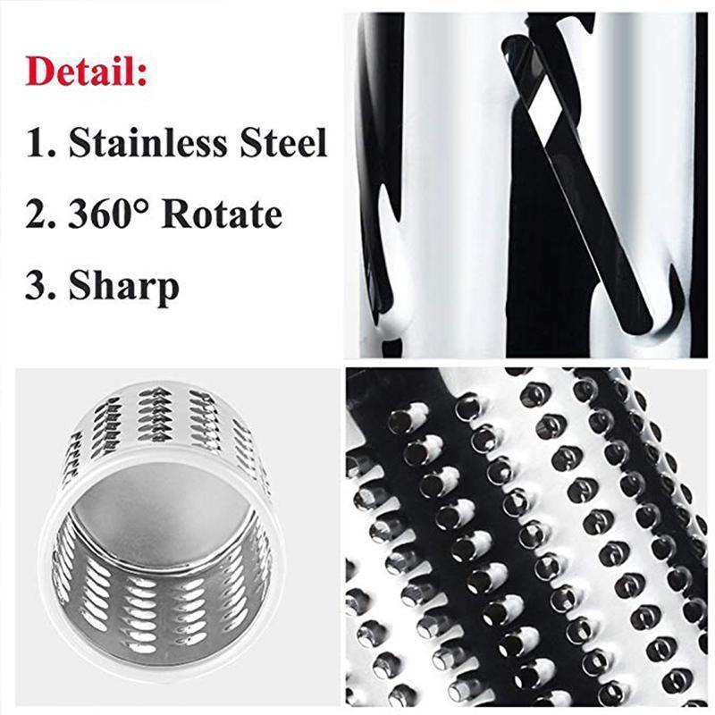Rotating Vegetable Cutter and Cheese Grater - 3-in-1 Tool
