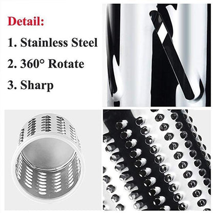 Rotating Vegetable Cutter and Cheese Grater - 3-in-1 Tool