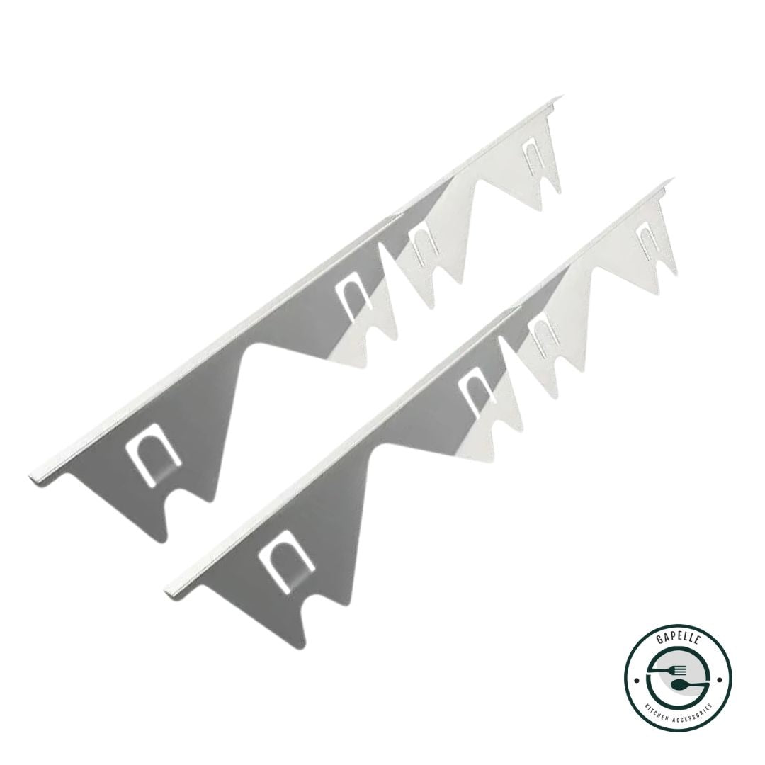 Adjustable Stainless Steel Gap Cover for Kitchen 35–70 cm | Prevents Crumbs & Spills | No-Tool Installation | Available in Black or Silver | Set of 2