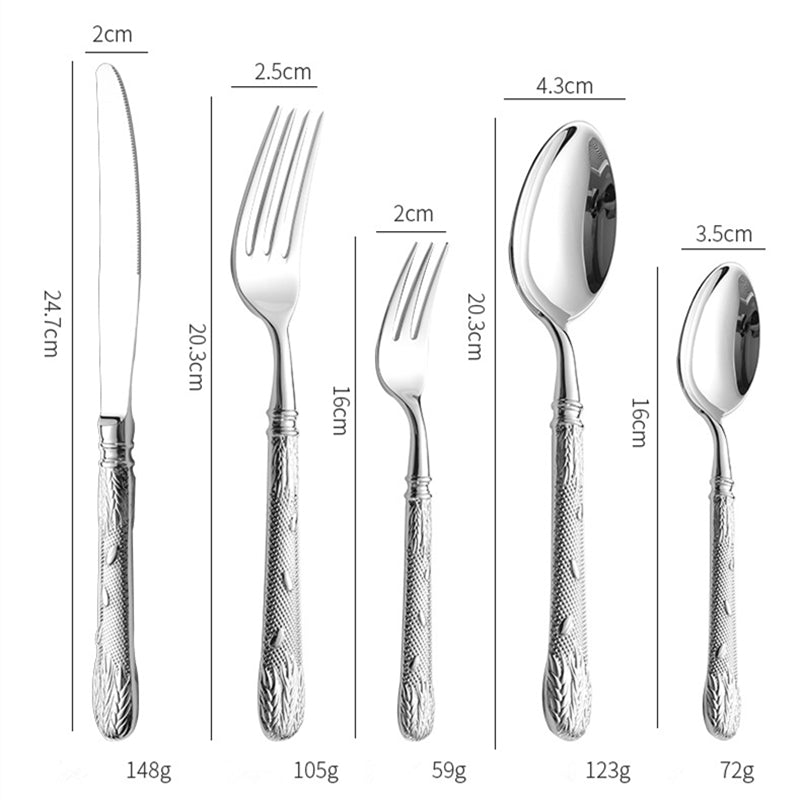 Elegant Dining Collection – Silver Cutlery Set for Luxury Meals