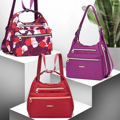 Versatile Bag with Double Zippers – Backpack, Handbag, Crossbody