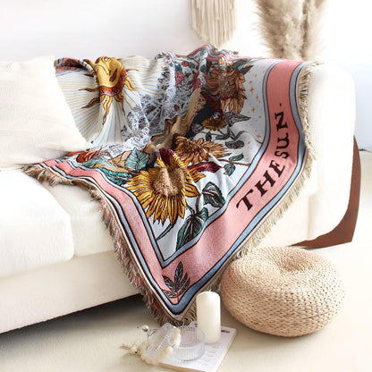 Celestial Sun Throw Blanket for Vibrant Home Decor