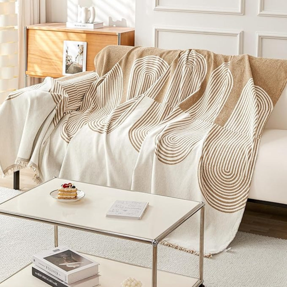 Chic Chenille Sofa Protector with Dual-Sided Comfort