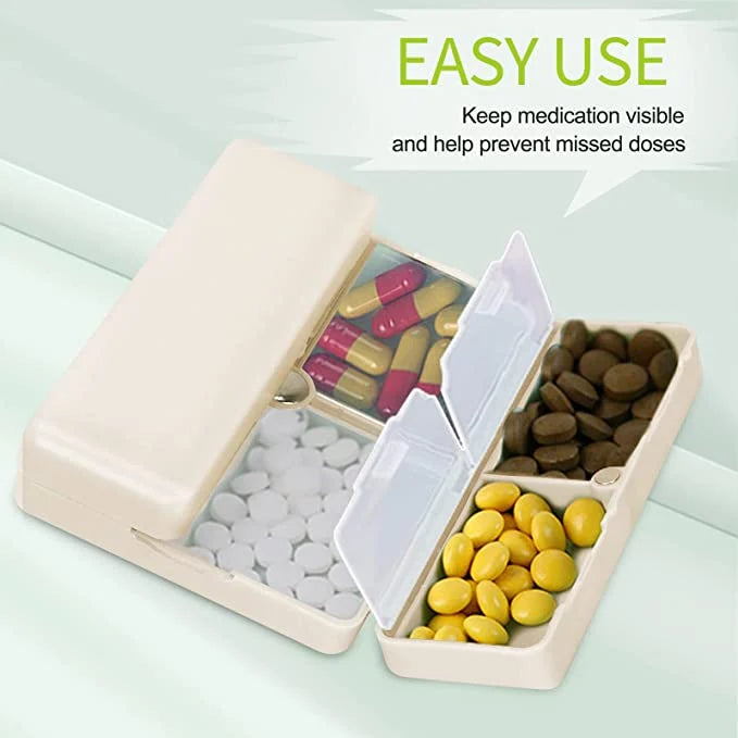 Portable Medication Organizer with 7 Compartments