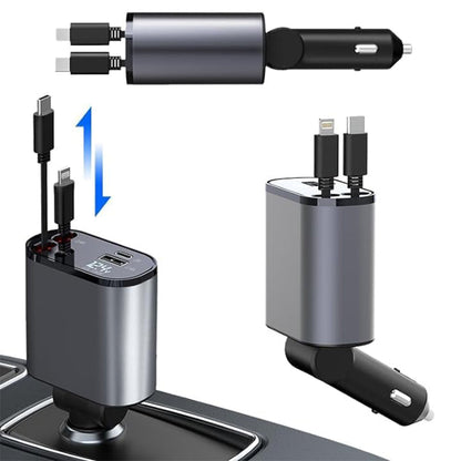 Retractable Cable Car Charger – 4 Functions